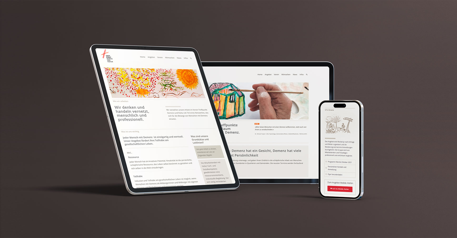 Demenzsensibles Webdesign: Treffpunkt Demenz und Kultur – responsive Webdesign mit WordPress